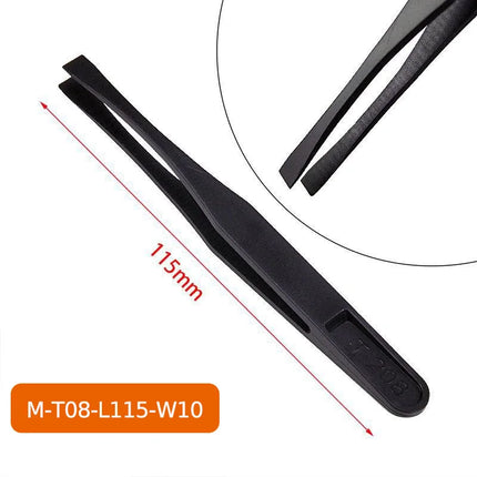 8pcs/Set Anti-Static ESD Plastic Tweezers Set Curved & Straight Forceps for Electronic PCB Repair Anti-Static Hand Tools