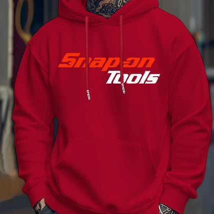 Men's casual hoodie with eye-catching pattern "SNAP ON TOOLS"  regular style  hoodie