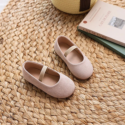 New Girl Dresses Casual Shoes Simple Fashion Children Leather Shoes Solid Color Spring Autumn Kids Princess Ballet Flat Shoes