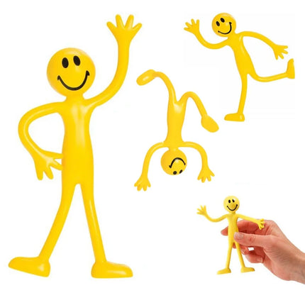3 PCS Funny Kids Iron Wire Toy  For Adjustable Joints Smiley Expression Toys Flexible Phone Holder Decompression Lovely Gift