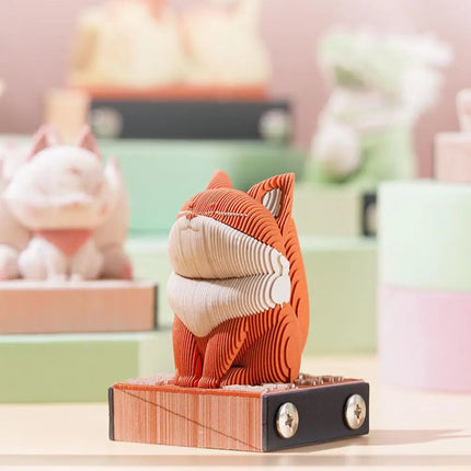 3D Notepad Cute Bunny 3D Memo Pad Animal Sticky Note Art Notes Block Office Accessories Birthday Gifts For Kids Friends