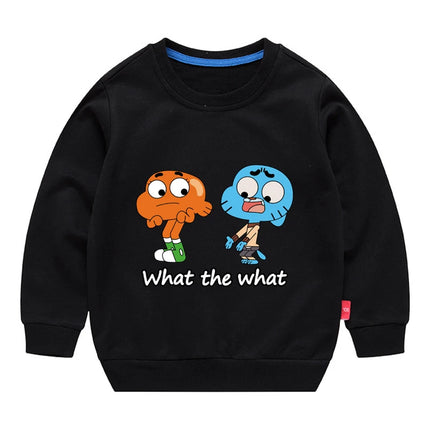 The Amazing World Of Gumball Kids Sweatshirt 100% Cotton O-neck Long Sleeve T-Shirt 3-12Years Kids Cartoon Sports Hoodie