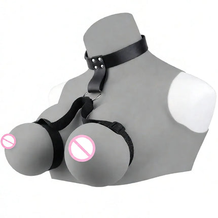 QKKQ Wearable PU Leather And Polyester Erotic Bra Chest Binder Strap On Belt Sex Toys For Women Breast Bondage BDSM Adult Games