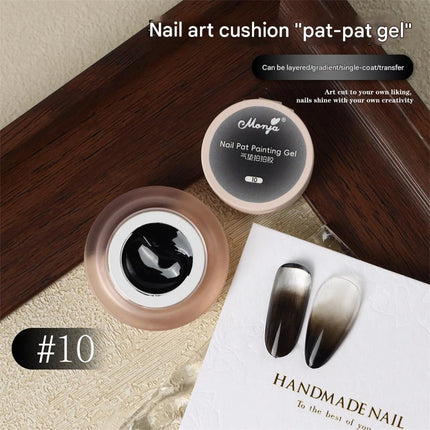 1Jar Cushion Patting Gel Polish Ombre Black White Peach Pat Pat Gel Nail Polish Drawing Liner French Nail Cushion Gradient Gel