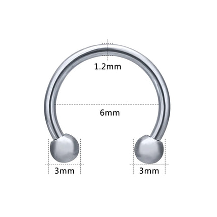 1 PC 316L Stainless Steel Nose Ring 14G 16G Nose Piercings Helix Ear Piercing Women Men Septum Rings Body Piercing  Jewelry