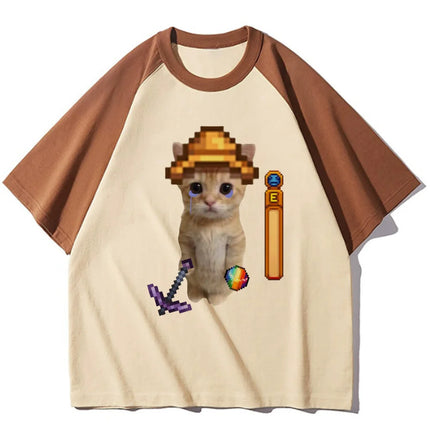 Stardew Valley t-shirt girl Breathable Grunge aesthetic women Y2k Colorful t-shirt Pastel hip hop Y2k anime women aesthetic