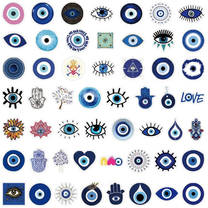 10/25/50pcs Evil Eyes Graffiti Stickers Aesthetic for Guitar Laptop Pad Phone Travel Luggage Cup Notebook Scrapbook Skateboard