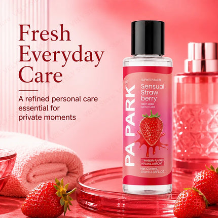 100ml Strawberry Lubricant – Water-Based Personal Lubrication, Portable Travel Size, Smooth Non-Sticky Glide, Intimate Comfort for Couples, Bedroom Fun, Adult Toys, Easy Cleanup, Men & Women, Sensual Gel for Romantic Nights