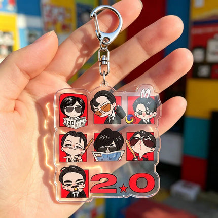 Cute Cartoon Kpop Chibi Keychain Accessories Bag Game Keyrings Jewelry Manga Fans Gifts