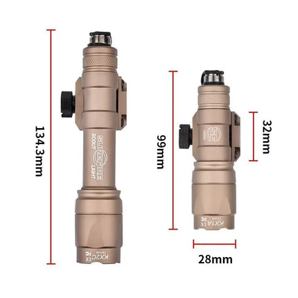 Surefire SF Tactical M300/M600 Flashlight with AXON Switch 20mm Picatinny Rail - Powerful Hunting & Airsoft Strong Light