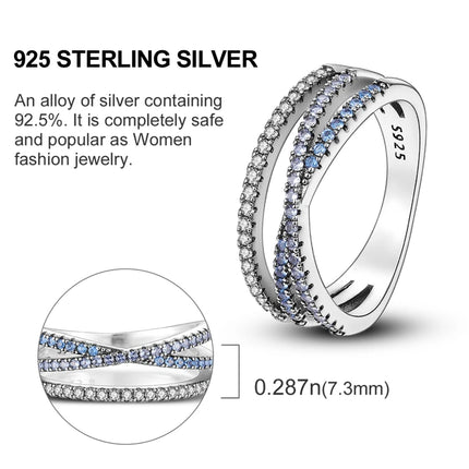Original 925 Sterling Silver Ring Colorful Diamonds Cubic Zircon Finger Ring For Women Jewelry Wedding Engagement Birthday Gift