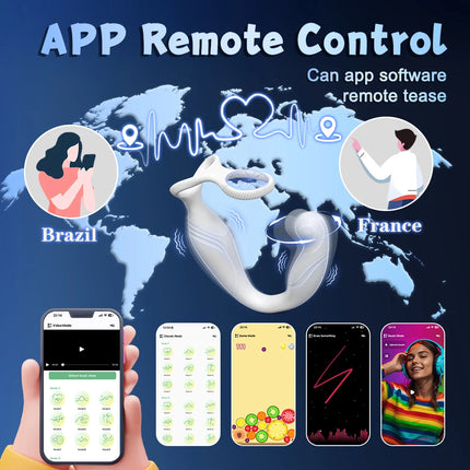 App Sex Toy Vibrator for Men Prostate Massager Dual Penis Ring Cock Rings Anal Vibrating Butt Plug Adult Anal Toy for Men