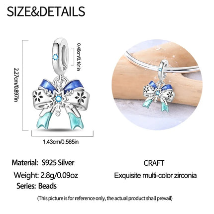 Original 925 Sterling Silver Charms Beads Cute Mushroom Unicorn Love Wings Pearl Charm for Bracelet Pendant Woman Girl Jewelry