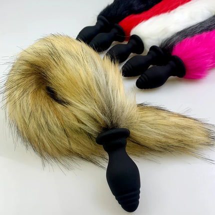 1pcs, Vibrating silicone tail anal plug, Role-playing animal games, Vibrators, Anal extension exercises, butt plug, adult pleasu