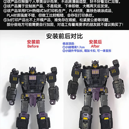 ROS-076 Leg Height Expand Upgrade Kit For AOTP Megatronus The Fallen Accessories