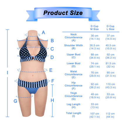 CYOMI Fake Boobs Silicone Bodysuit Artificial Breast Forms Fake Pussy Underwear Suits Shemale Crossdresser Transvestite Cosplay