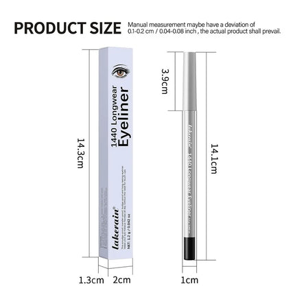 Lakerain Longwear Eyeliner 24h Long-lasting Wear Waterproof Smudge-proof Smooth Precise Application Smokey Eyeliner 12 Color