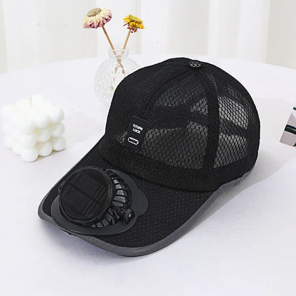 Solar USB Rechargeable Fan Hat Breathable Summer Cap Anti UV Baseball Cap for Hiking Fishing Outdoor Sports Father Day Gift