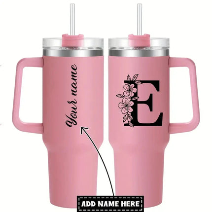 Personalized 40oz Tumbler with Name Custom Mother's Day Gifts Tumbler Metal Stainless Steel Vacuum Thermal Coffee Tea Mug