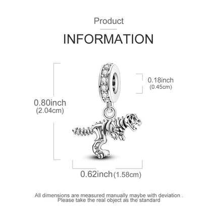 Hot Sale 925 Sterling Silver Sparkling Curled Dragon Charm Fits Bracelet Beautiful Jewelry Accessories Gifts
