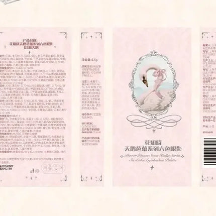 Flower Knows Swan Ballet Series Makeup 6 Color Eyeshadow Palette Matte Pearl Face Palette Glitter Palette Cosmetics
