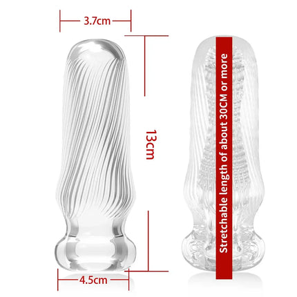 Soft  TPE Male Suction Masturbator Cup Transparent Adult Sex Toy for Men Soft Male Exercise Penis Massage Sexy Pocket Pussy 18+