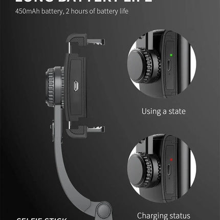 Handheld Gimbal Stabilisateur Estabilizador Selfie Stick Smartphone Action Kameralar Bluetooth Tripod For Live Broadcast
