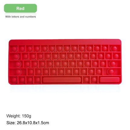 Keyboard Push Bubble Fidget Sensory Toys Rainbow Popping Silicone Game Toy Anxiety & Stress Reliever Autism Toy for Kids and Adu