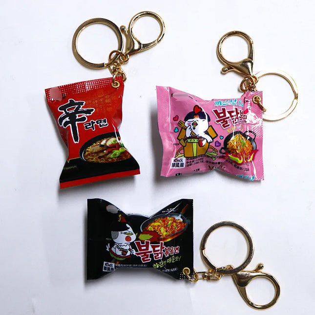 Instant Noodles Simulation Keychain For Phone, Mini Snacks Pendant Bag Pendant Jewelry Gifts