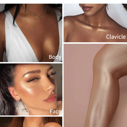 4 Colors Bronzer Spray Highlighter Face Contour Brighten Illuminator Body Shimmer Pearl White Liquid Highlight Makeup Cosmetic