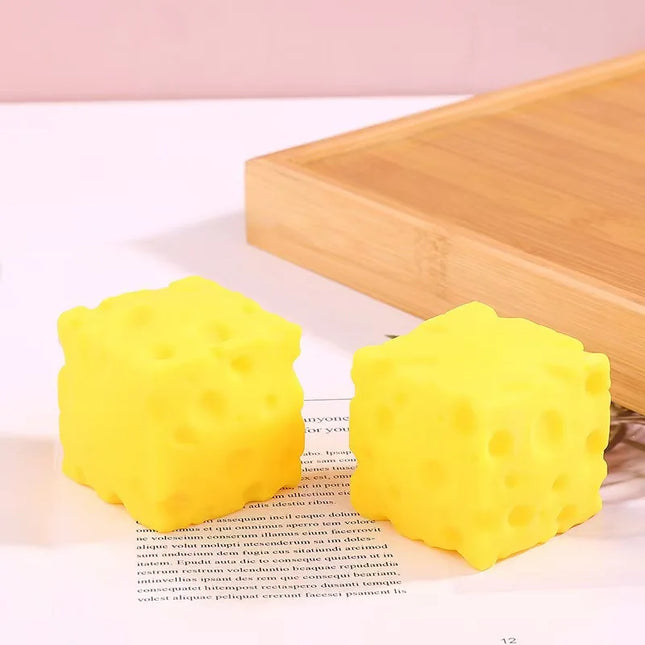 Squishy Square Cheese Squeeze Toys Slow Rebound Push Stress Relief Sensory Toy Soft Butter Cheese Fidget Toy Christmas Present