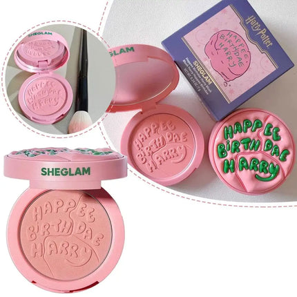 Cute Blusher Peach Milk Pink Cream 3D Embossed Girl's Blush Natural Cheek Tint Brighten Waterproof Matte Face Contouring Blush