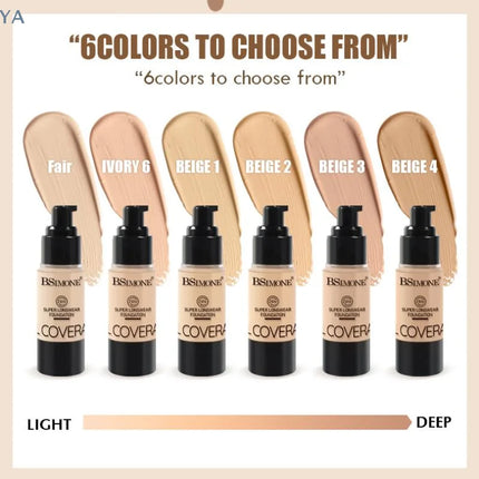 [YA]BSIMONE Liquid Foundation, Waterproof, Matte Finish, Long Lasting, Concealer Cream For Uneven Tone- Daily Makeup Must-Have