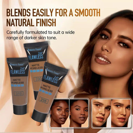 Three-color dark skin pressed powder concealer set, matte effect, oil control, waterproof, sweat-proof, create facial shadows