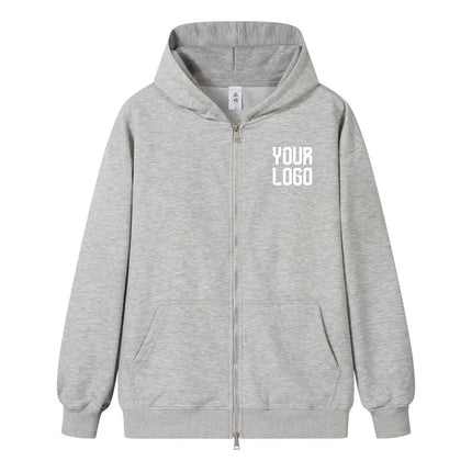 New Fashion Men's and Women's Zipper Hoodie for Spring and Autumn/Winter Casual Hoodie Sportswear Men's Top Solid Color Hoodie M