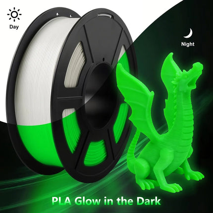 Glow in The Dark Filament Multicolor, Green, Blue, Purple and Rainbow, PLA Filament 1.75 mm, 3D Printer Filament Bundle