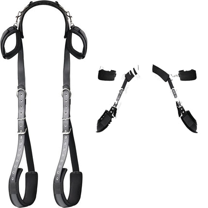 Sexy Adult Female BDSM Restraint Sex Toy Handcuffs Leg Split Bondage Gear Erotic Bed Sex Games Strap System Bar Spreader Kits