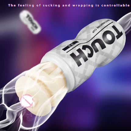 Realistic Vagina Anal Oral Deep Throat Masturbation Cup Vacuum Sucking Soft Silicone Male Penis Glans Trainer Sex Toy for Men