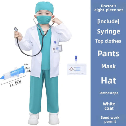 Children's Doctors Nurses Costume Sets Role-playing with Pretend Costumes Preschool Education School Performances
