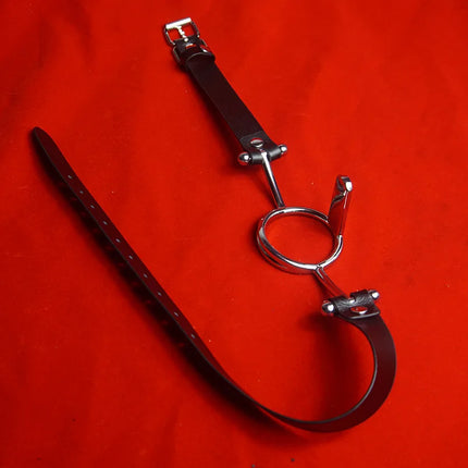 BDSM Metal Ring Imprisoned Tongue Gag,Slave Deep Throat Gags,Submissive Bondage Restraints,Sex Toys for Couples,Adult Games