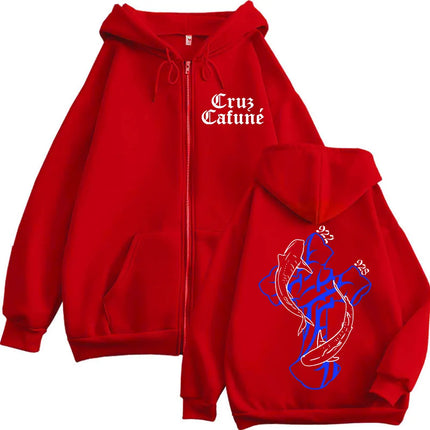 Rapper Cruz Cafuné 922 928 Merch Zipper Hoodie Fashion Hip Hop Vintage Zip Up Sweatshirts Men Women Casual Oversized Pullovers