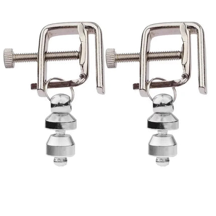 YoKoNex Electro Nipple Clamp Set – E-Stim Attachments with Weighted Balls, Bells, Vacuum Clips, for BDSM Shock Play & Sensory