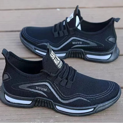 Leisure running shoes new summer Men's trendy breathable sneakers soft sole mesh shoes resistant versatile men sports shoes