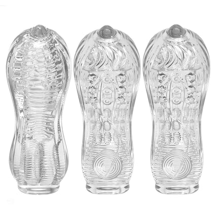 Male Masturbation Soft Rubber Transparent Vaginal Massage Airplane Cup Portable Hidden Male Tool Manual Trainer Adult Sex Toy