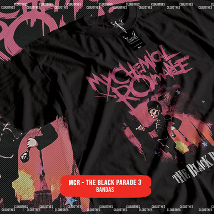 BANDAS MCR THE BLACK PARADE T-shirt Women Men Gothic Retro Oversized Y2k Street Short Sleeve Comfortable Cotton Harajuku Tees