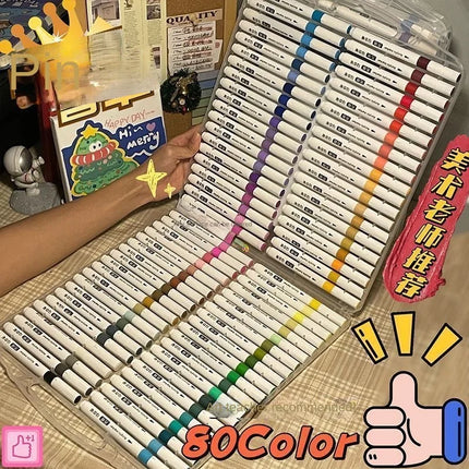 12-80 Colors Acrylic Paint Art Marker Pen DIY Hand Drawn Painting Drawing For Card Ceramic Stone Mug Glass Fabric Clothes Shoes