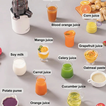 2026 New Upgrade 200W Electric Slow Juicer Automatic Large Caliber Original Juicer Orange Celery Juicer Residue Juice Separation