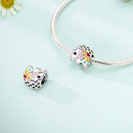 Spring Charms Beads Pendant 925 Sterling Silver Flower Butterfly Dragonfly Mushroom Charms Fit Bracelet Woman Man DIY Jewelry