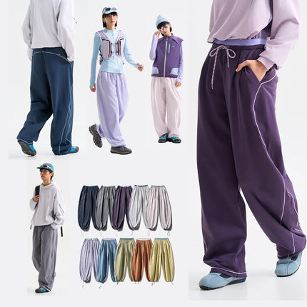 Men Women Mountain Outdoor Quick Dry Wide Leg Sport Pant Sweatpants Joggers Loose Casual Cycling Hiking Baggy Pants Trousers