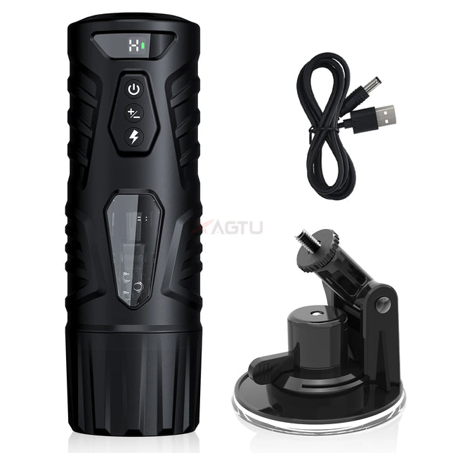 Fully Automatic Retractable Male Masturbator Thrusting Rotating Suction Pocket Pussy Vaginal Aircraft Cup Adult Sex Toys For Men